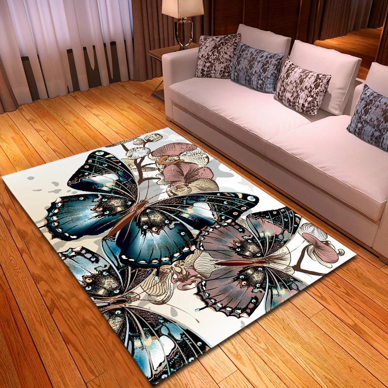 3D Printing Butterfly Limited Edition living room rug Rectangular rug