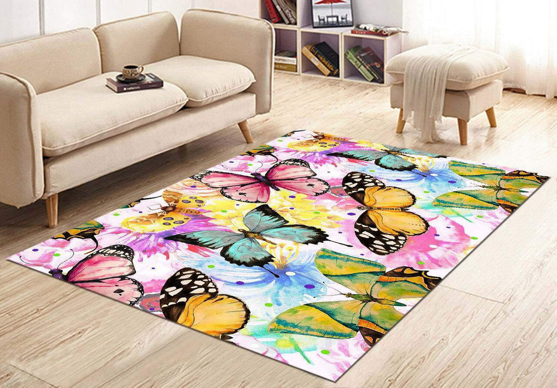 3D Printing Butterfly Limited Edition living room rug Rectangular rug