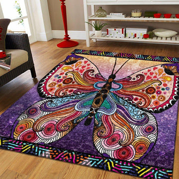 3D Printing Butterfly Limited Edition living room rug Rectangular rug