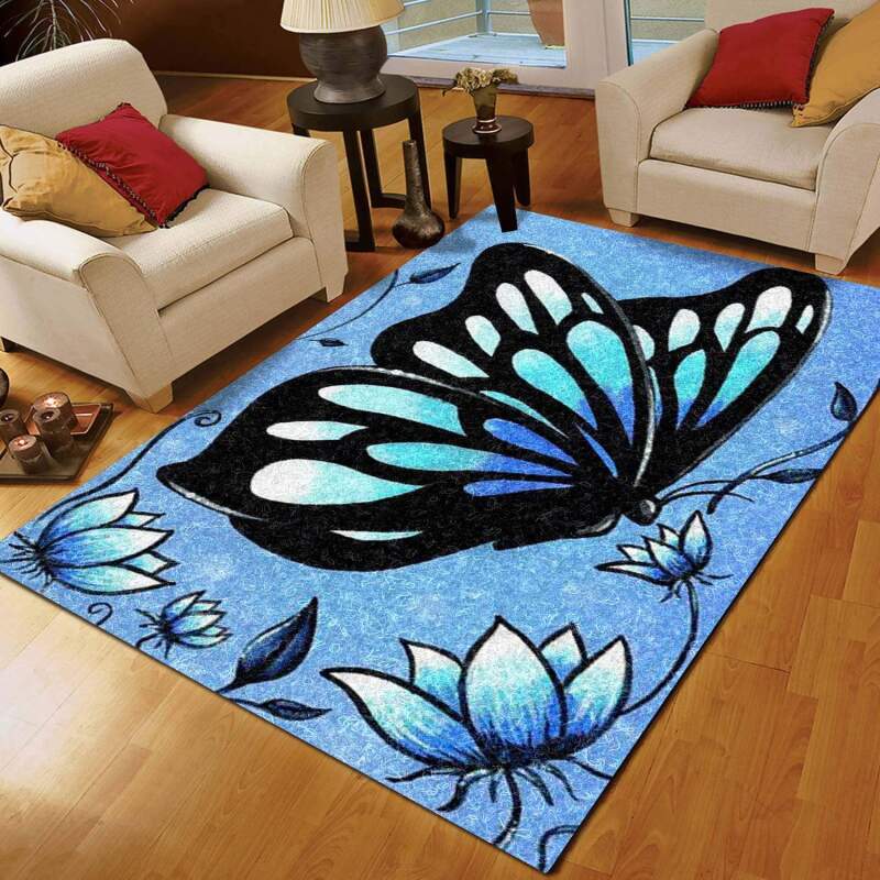 3D Printing Butterfly Limited Edition living room rug Rectangular rug