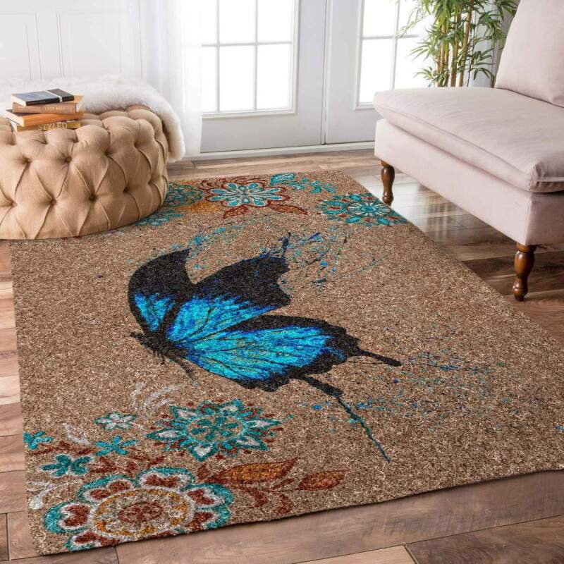 3D Printing Butterfly Limited Edition living room rug Rectangular rug