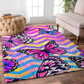 3D Printing Butterfly Limited Edition living room rug Rectangular rug kitchen rug