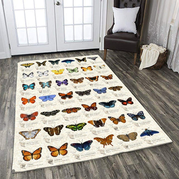 3D Printing Butterfly Limited Edition living room rug Rectangular rug