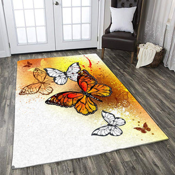 3D Printing Butterfly Limited Edition living room rug Rectangular rug kitchen rug