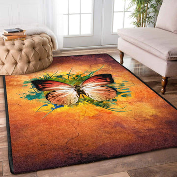 3D Printing Butterfly Limited Edition living room rug Rectangular rug kitchen rug