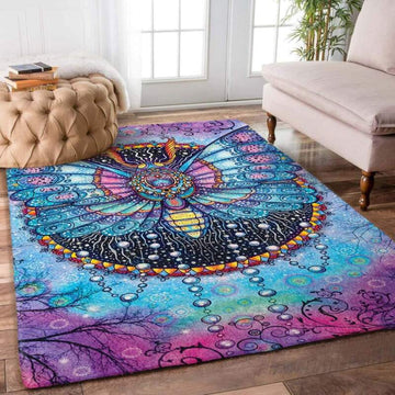 3D Printing Butterfly Limited Edition living room rug Rectangular rug kitchen rug