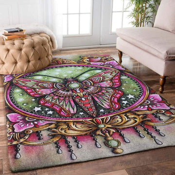 3D Printing Butterfly Limited Edition living room rug Rectangular rug kitchen rug