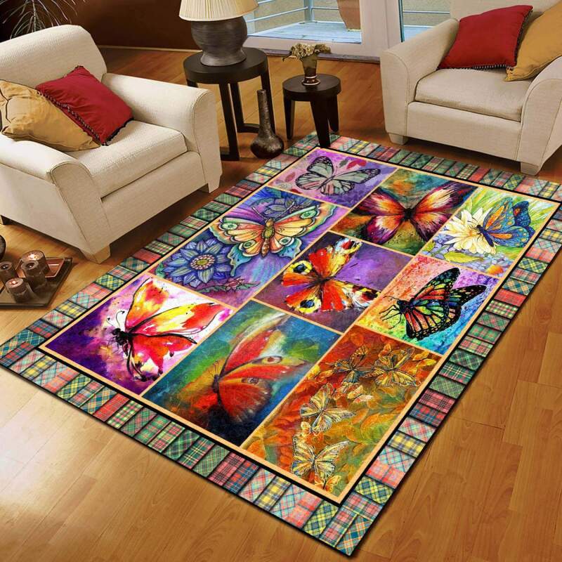 Butterfly Limited Edition children's  Rectangular rug living room rug kitchen rug