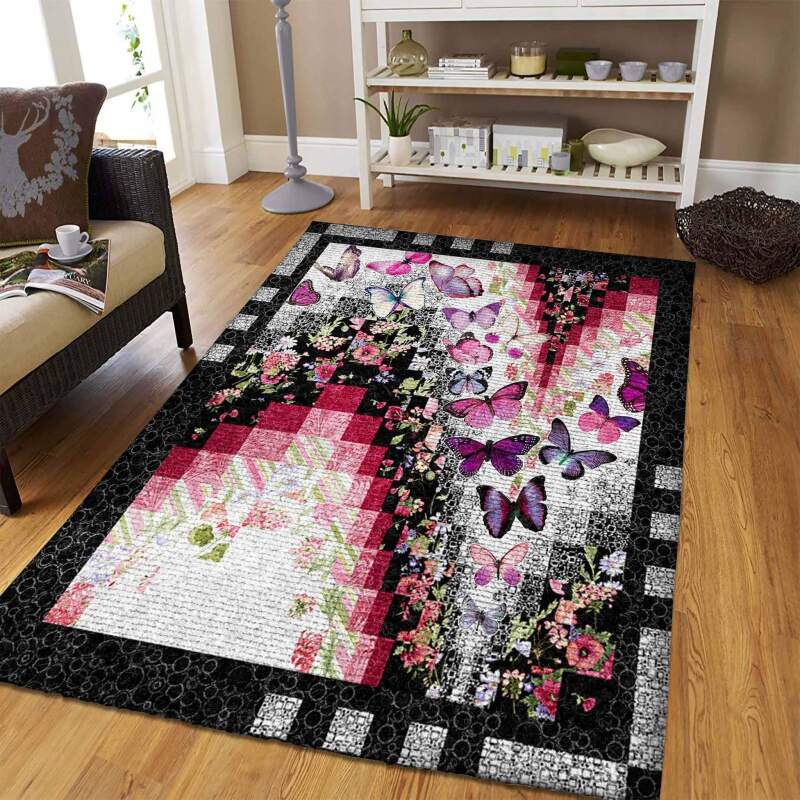 Butterfly Limited Edition children's  Rectangular rug living room rug kitchen rug