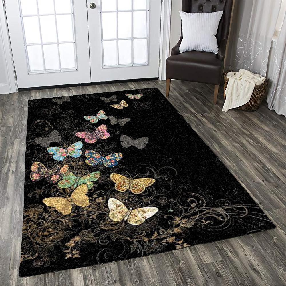 3D Printing Butterfly Limited Edition children's room carpet Rectangular rug