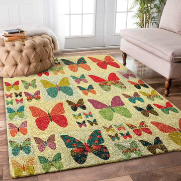 3D Printing Butterfly Limited Edition children's  Rectangular rug living room rug  kitchen rug