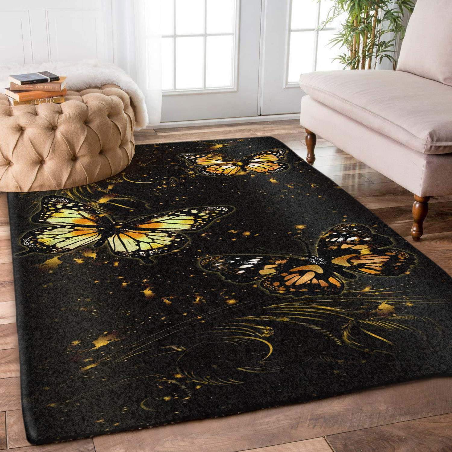 3D Printing Butterfly Limited Edition children's  Rectangular rug living room rug  kitchen rug