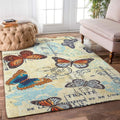 3D Printing Butterfly Limited Edition Rectangular rug living room rug 