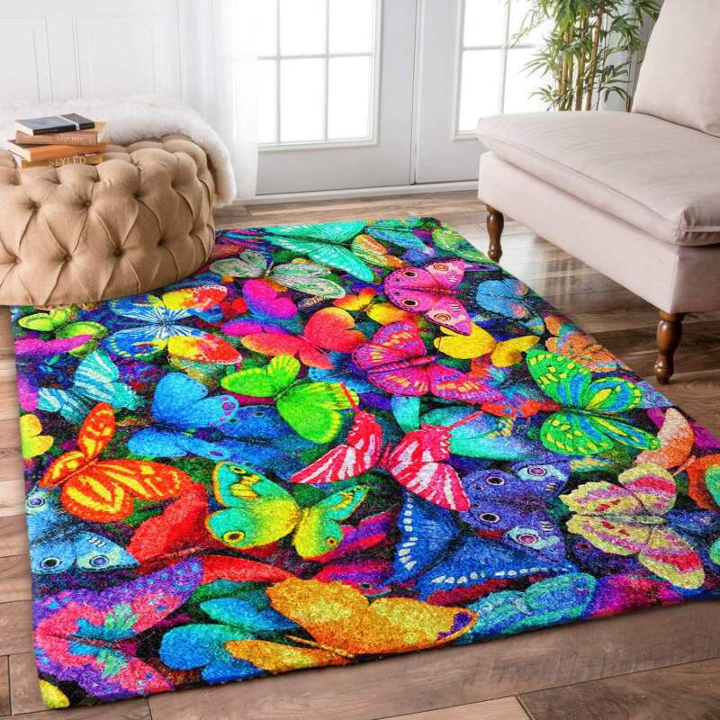 3D Printing Butterfly Limited Edition Rectangular rug living room rug 