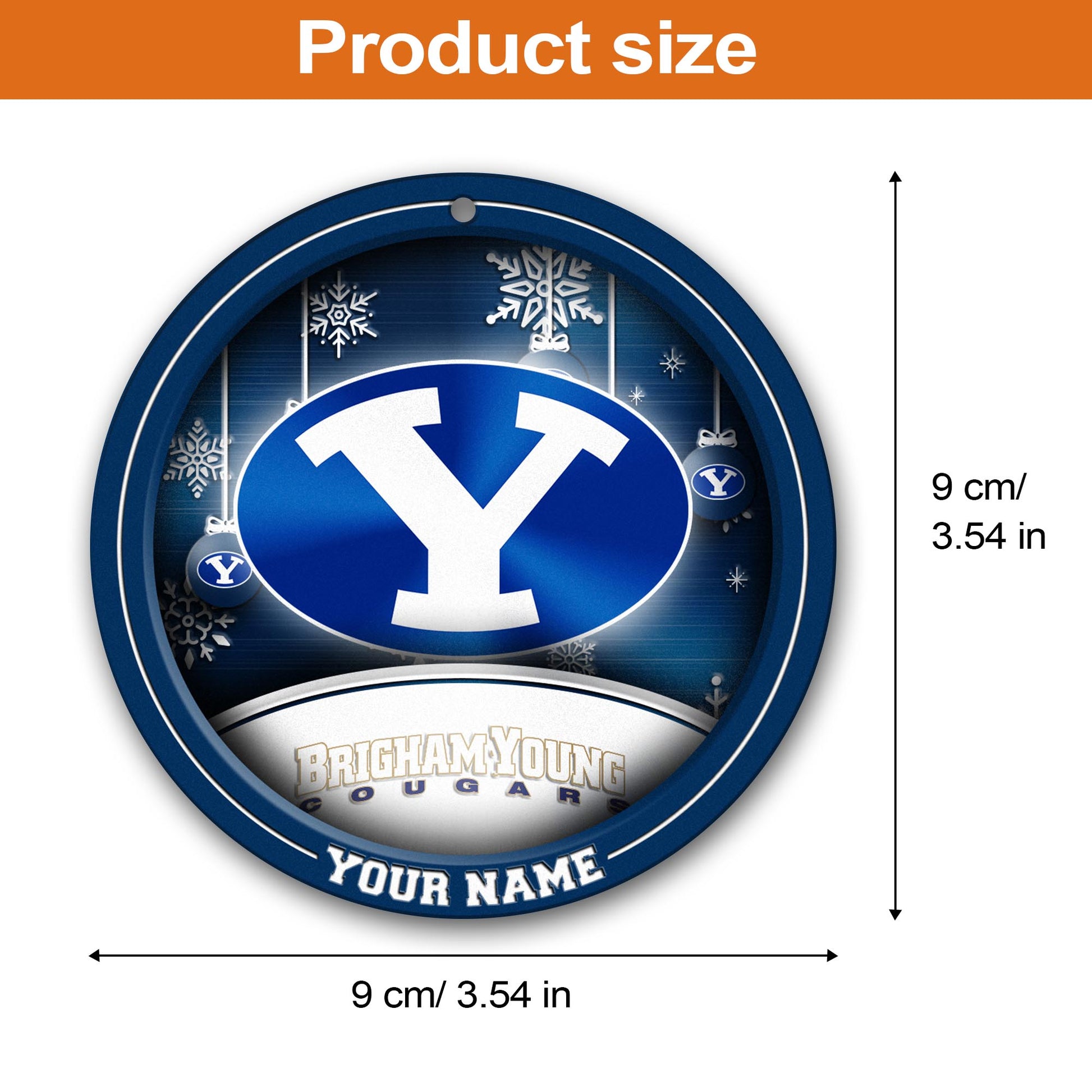 BYU Cougars Circle Aluminium Custom Ornament 2 Side Trending New Arrivals H52912 ETUG311023