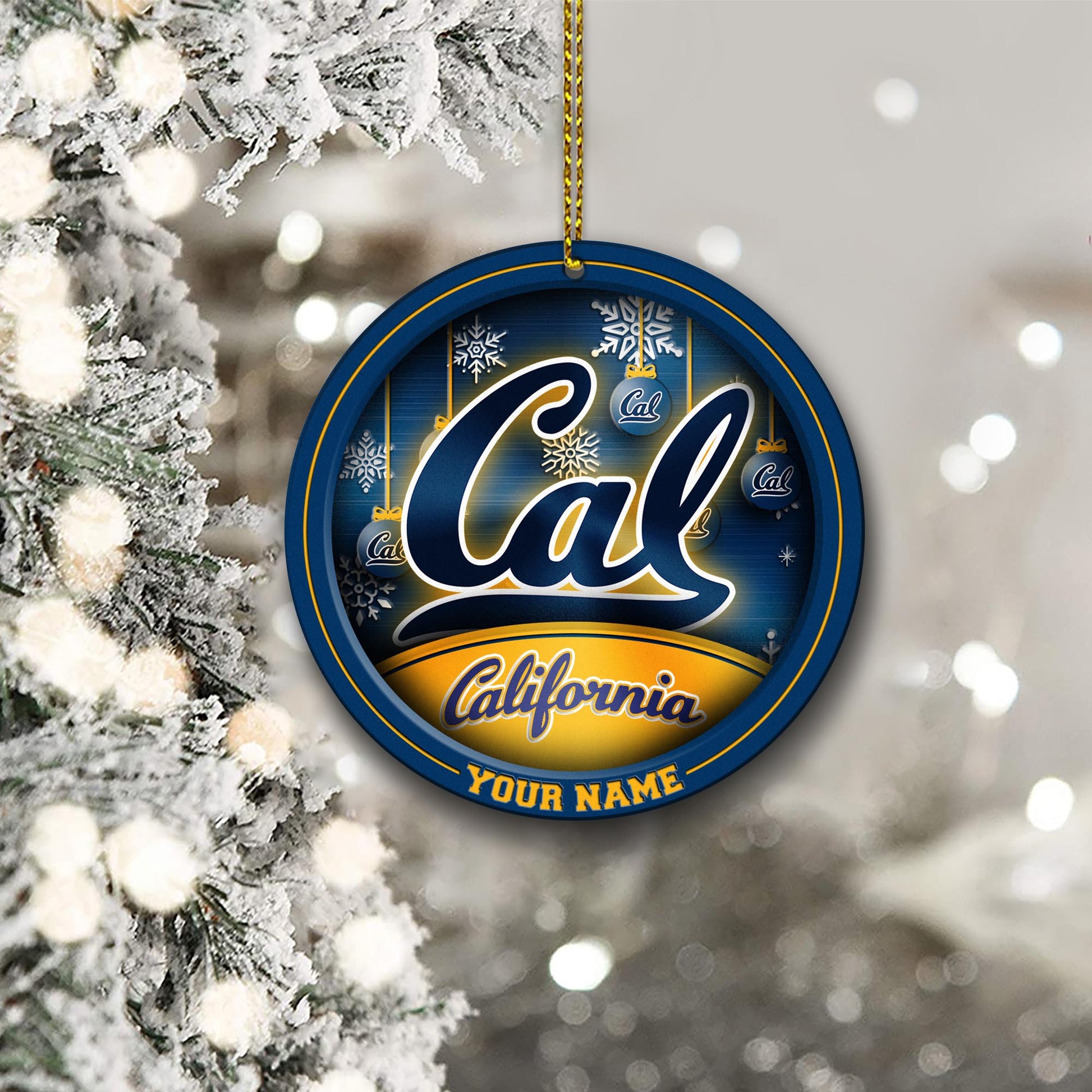 California Golden Bears Circle Aluminium Custom Ornament 2 Side Trending New Arrivals H52912 ETUG311023