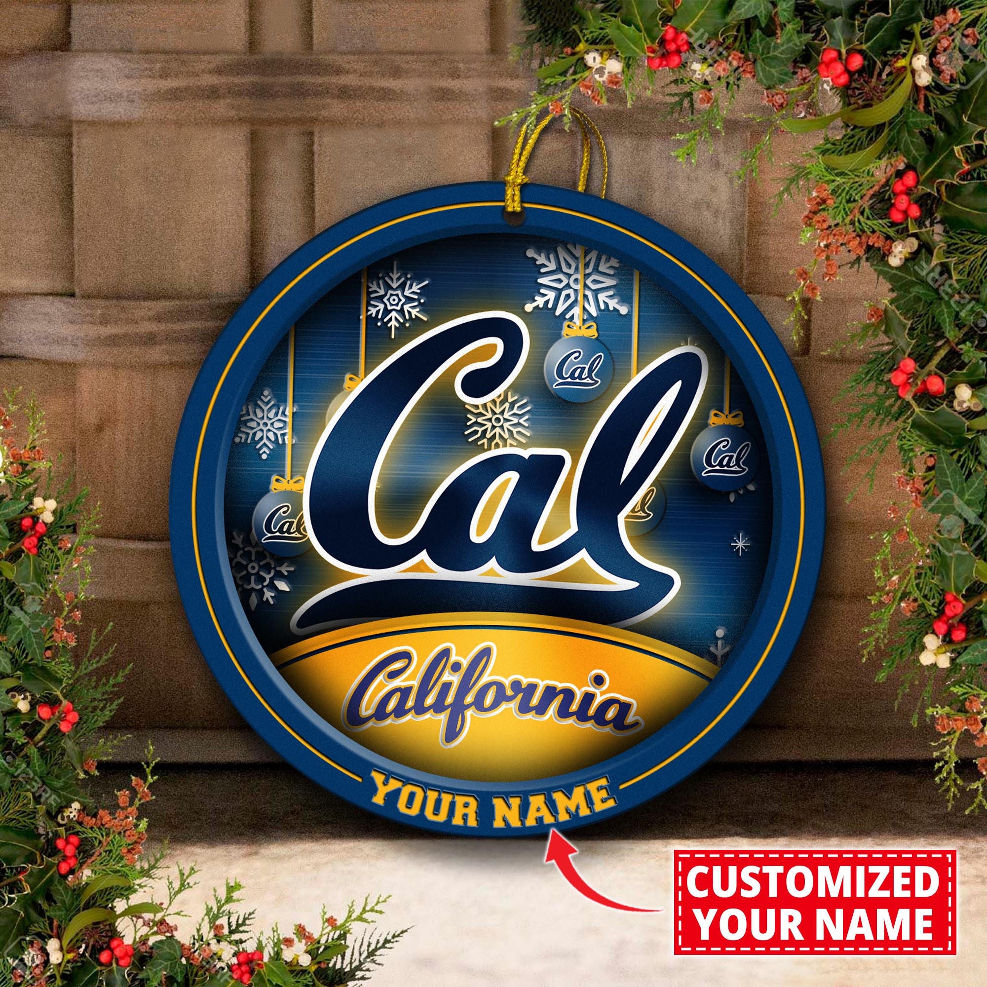 California Golden Bears Circle Aluminium Custom Ornament 2 Side Trending New Arrivals H52912 ETUG311023