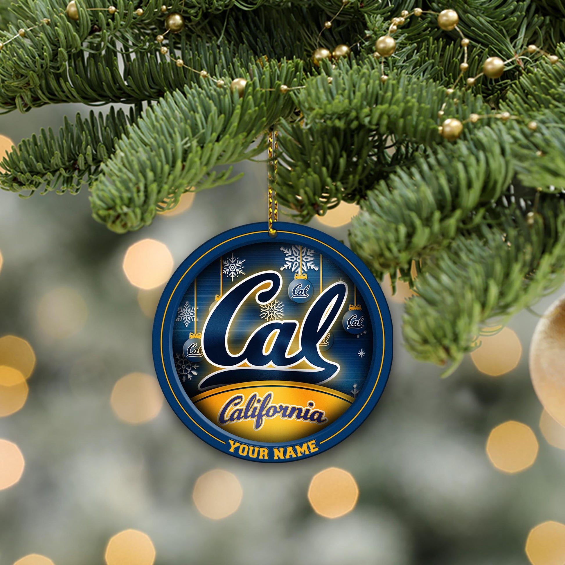 California Golden Bears Circle Aluminium Custom Ornament 2 Side Trending New Arrivals H52912 ETUG311023