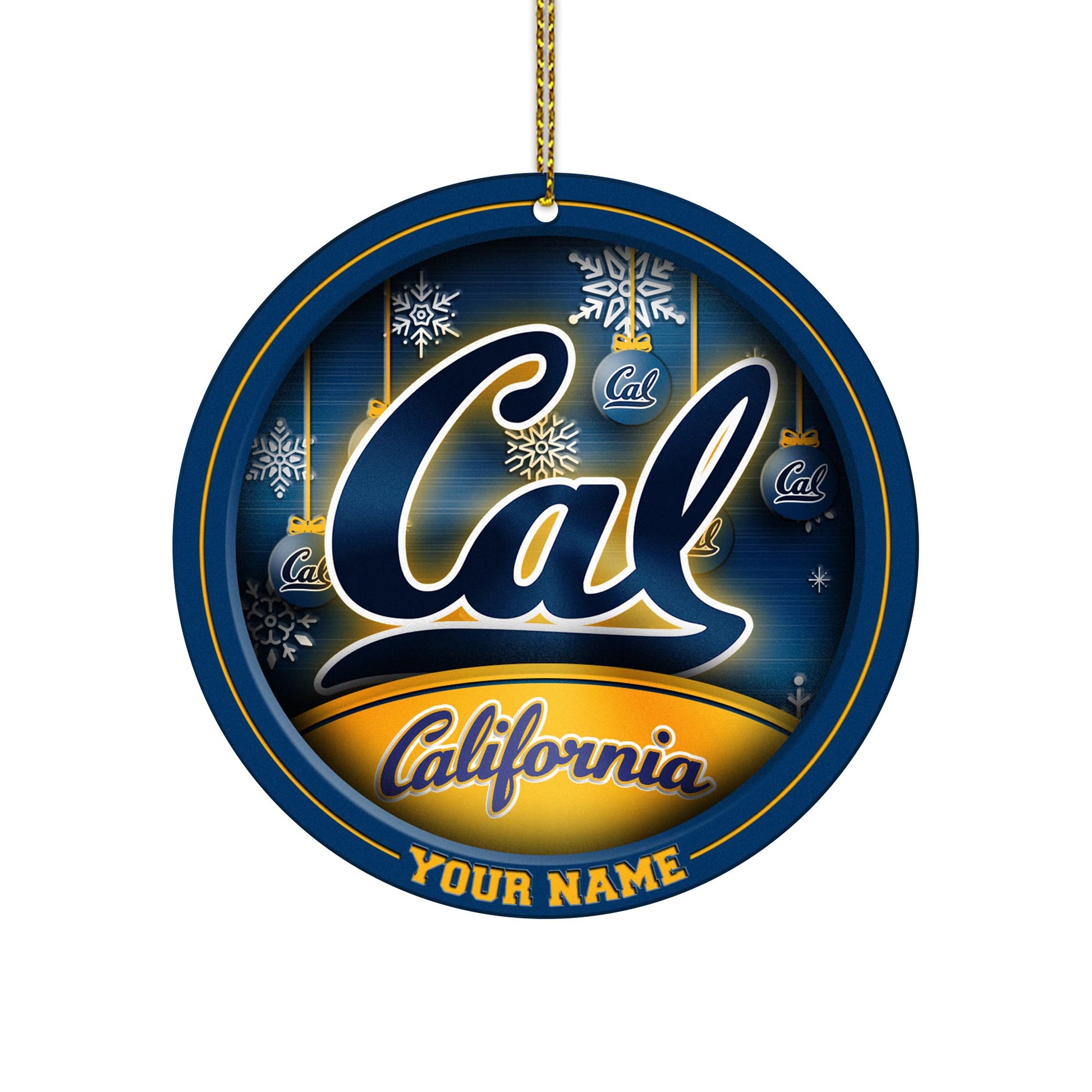 California Golden Bears Circle Aluminium Custom Ornament 2 Side Trending New Arrivals H52912 ETUG311023