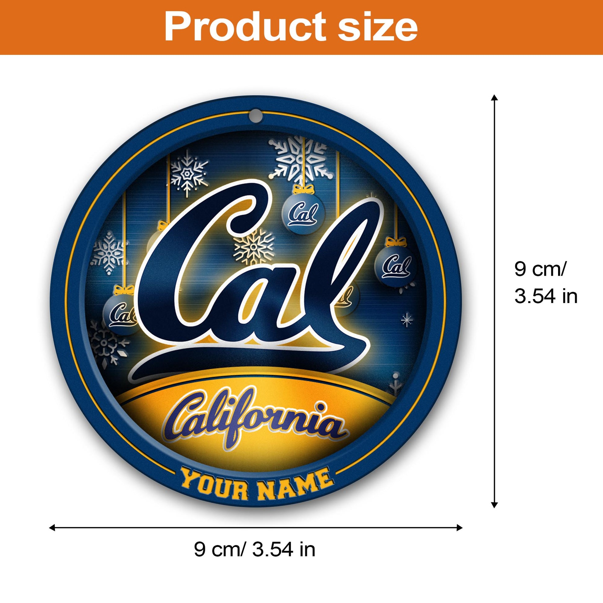 California Golden Bears Circle Aluminium Custom Ornament 2 Side Trending New Arrivals H52912 ETUG311023