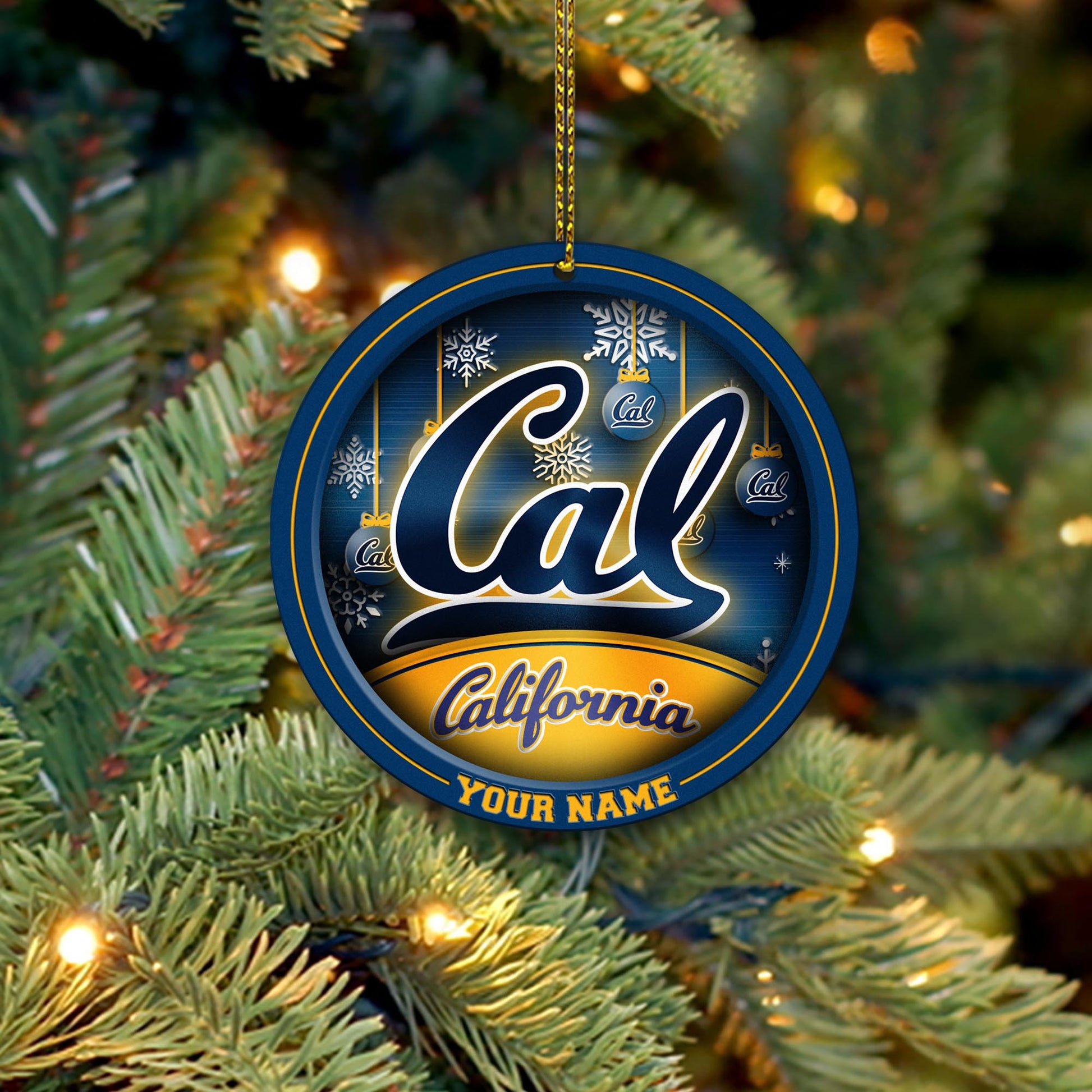 California Golden Bears Circle Aluminium Custom Ornament 2 Side Trending New Arrivals H52912 ETUG311023