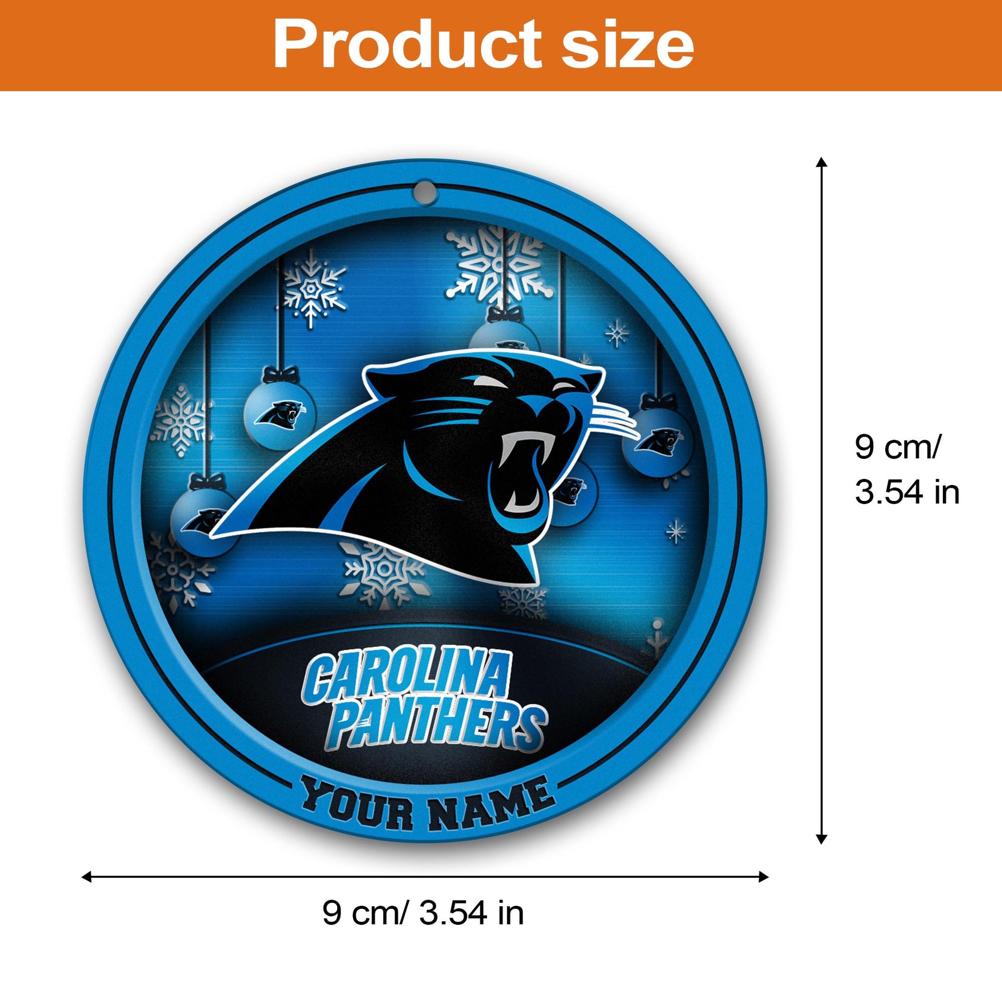 Carolina Panthers Circle Aluminium Custom Ornament 2 Side Trending New Arrivals H52912 ETUG311023