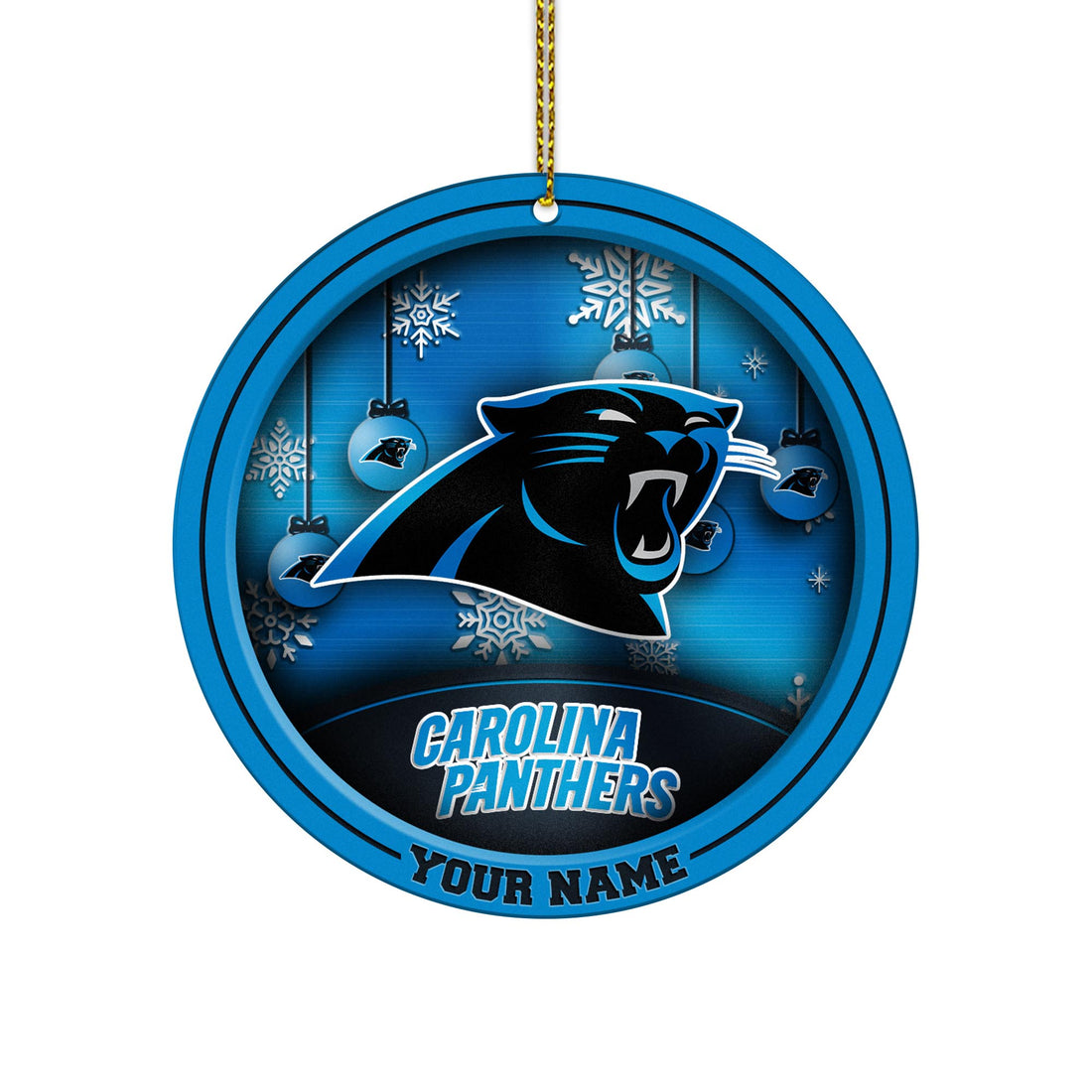 Carolina Panthers Circle Aluminium Custom Ornament 2 Side Trending New Arrivals H52912 ETUG311023