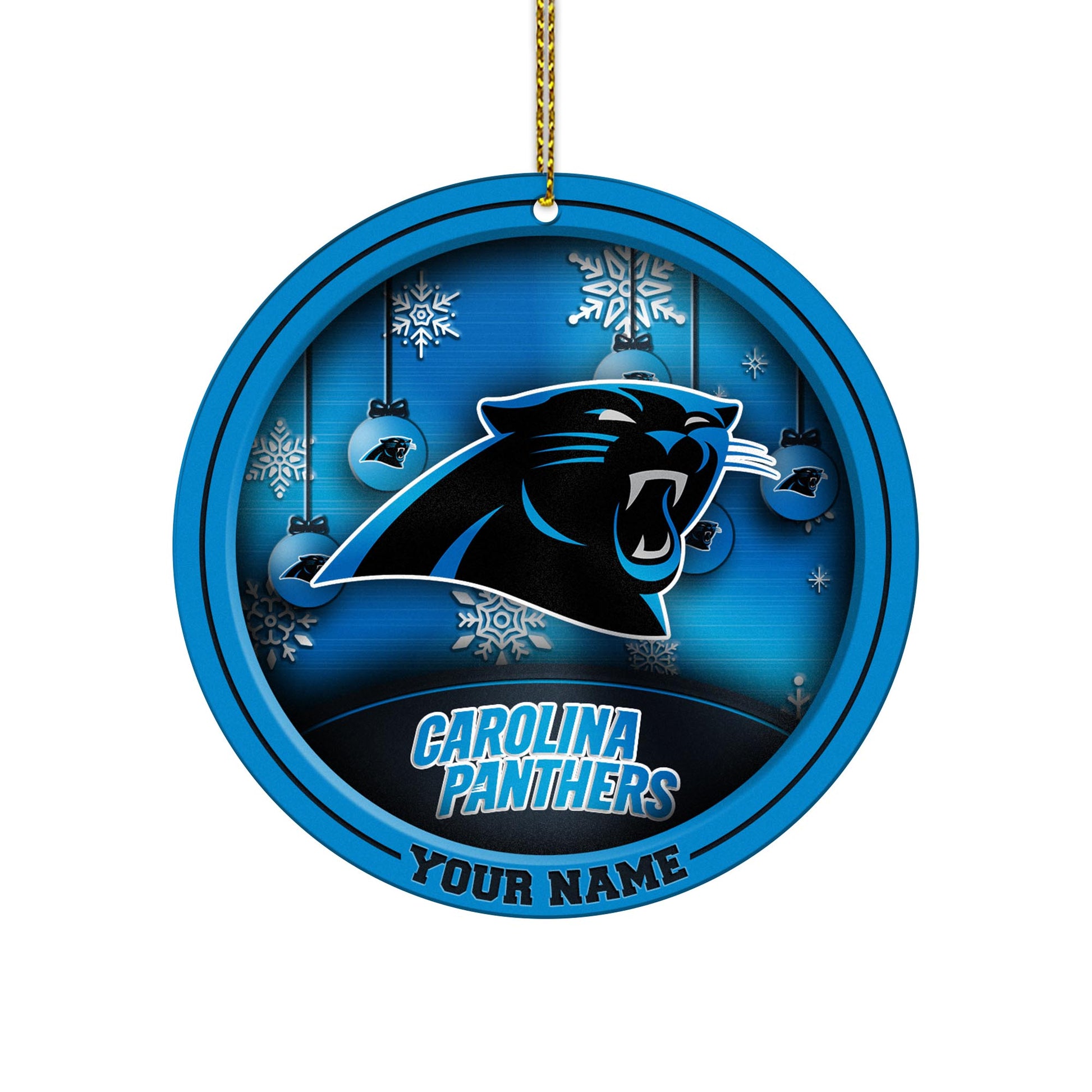 Carolina Panthers Circle Aluminium Custom Ornament 2 Side Trending New Arrivals H52912 ETUG311023