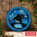 Carolina Panthers Circle Aluminium Custom Ornament 2 Side Trending New Arrivals H52912 ETUG311023