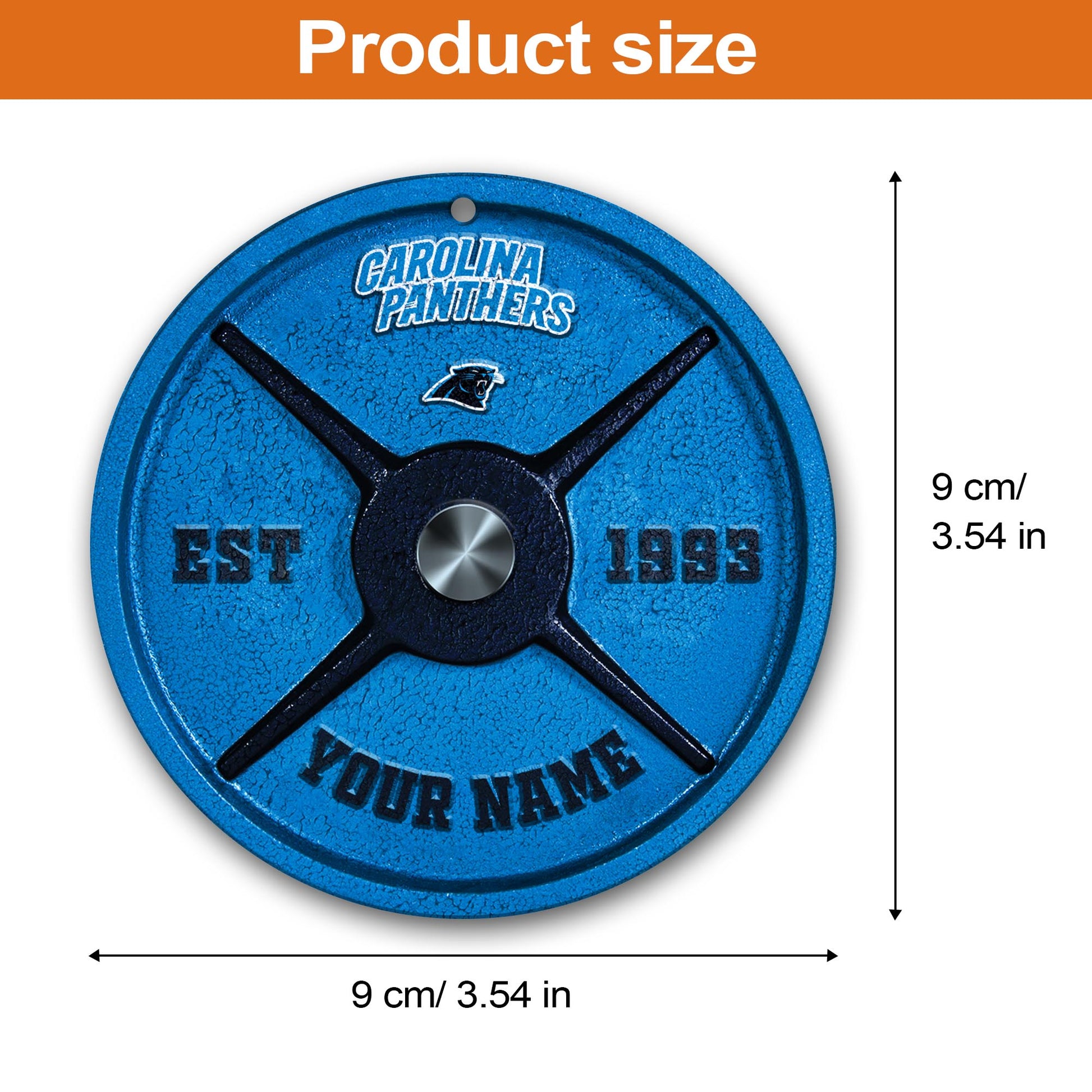 Carolina Panthers Fitness Circle Aluminium Custom Ornament 2 Side Trending New Arrivals H52884 ETUG311023