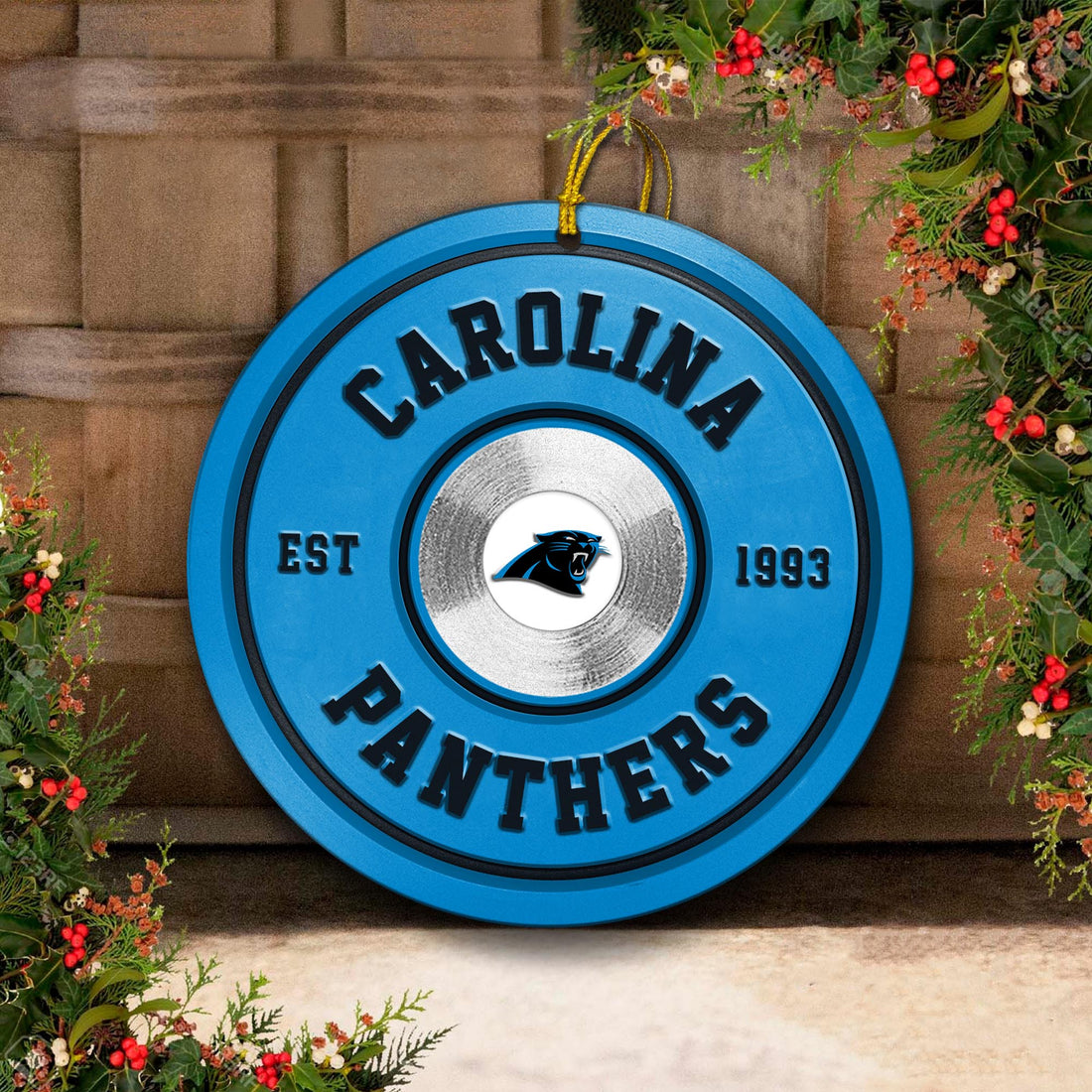 Carolina Panthers Fitness Circle Aluminium Ornament 2 Side Trending New Arrivals H52883 ETUG311023