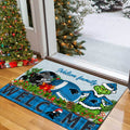 Carolina Panthers Football Team Doormat Personalized Your Family Name, Sport And Grinch Doormat, Football Lovers Gifts, Home Decorations ETHY-53152