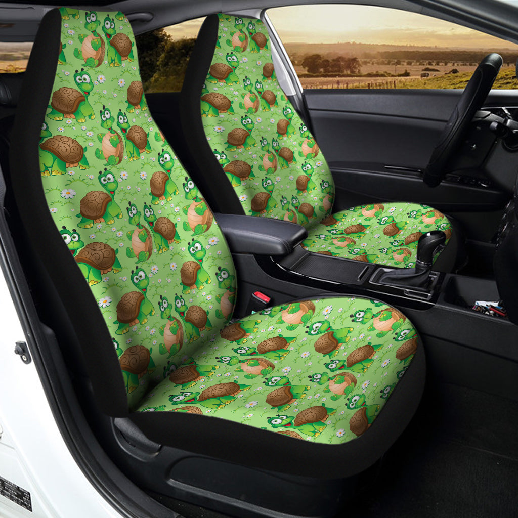 Cartoon Turtle Pattern Print Universal Fit Car Seat Covers