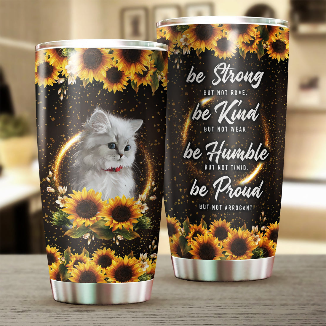 Cat Tumbler, Gift for Cat Lovers, Cat Mom 20 OZ car mug cup