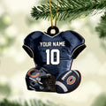Chicago Bears 2 Layered Piece Wooden Ornament Custom Name And Number, Sport Team Ornament, Sport Gifts ETRG-52175