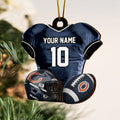 Chicago Bears 2 Layered Piece Wooden Ornament Custom Name And Number, Sport Team Ornament, Sport Gifts ETRG-52175