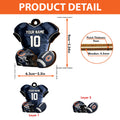 Chicago Bears 2 Layered Piece Wooden Ornament Custom Name And Number, Sport Team Ornament, Sport Gifts ETRG-52175