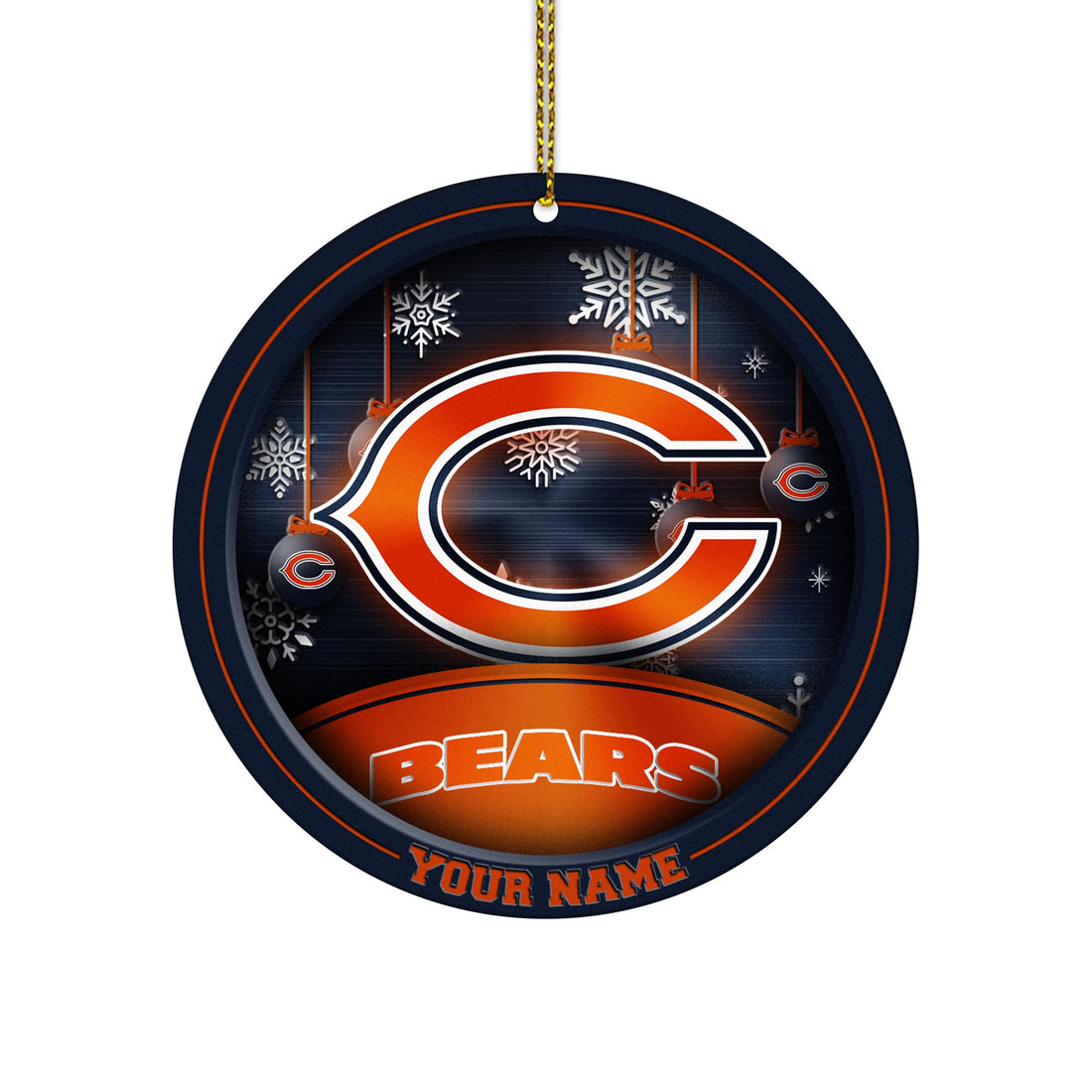 Chicago Bears Circle Aluminium Custom Ornament 2 Side Trending New Arrivals H52912 ETUG311023