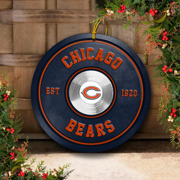 Chicago Bears Fitness Circle Aluminium Ornament 2 Side Trending New Arrivals H52883 ETUG311023
