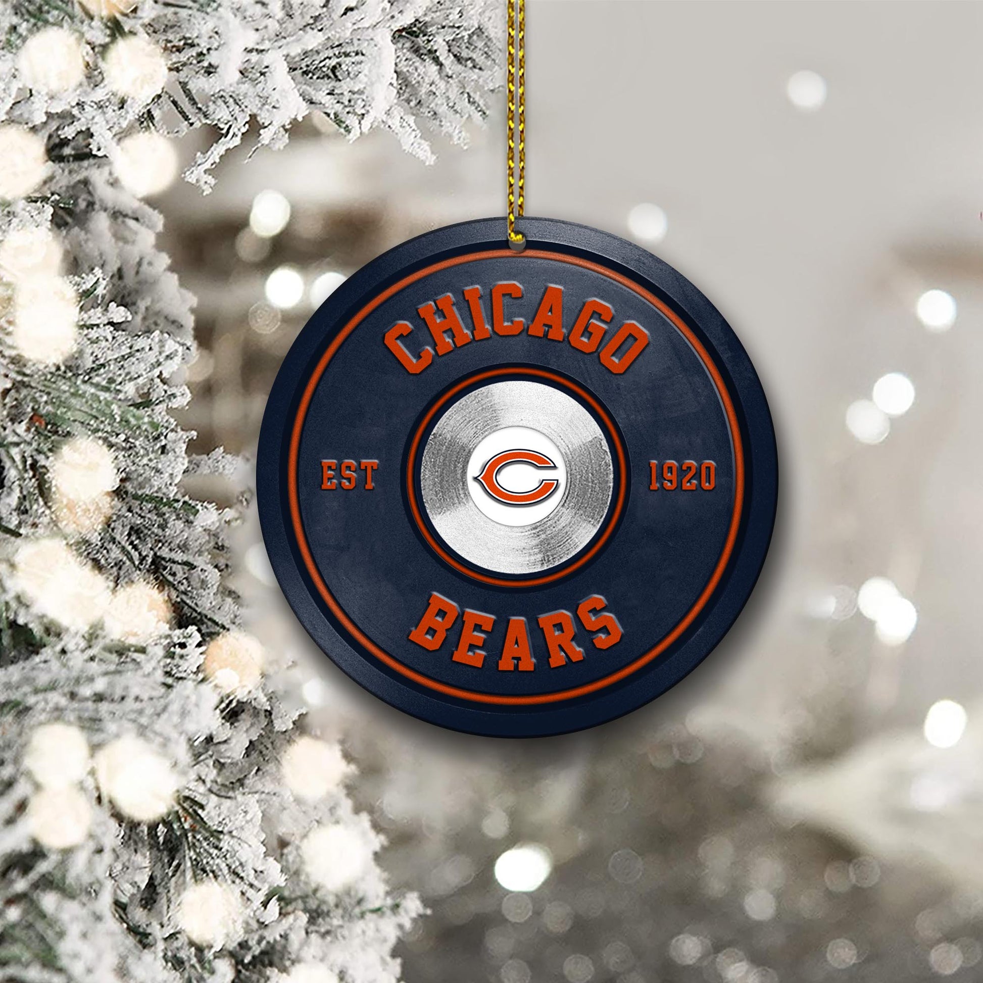 Chicago Bears Fitness Circle Aluminium Ornament 2 Side Trending New Arrivals H52883 ETUG311023