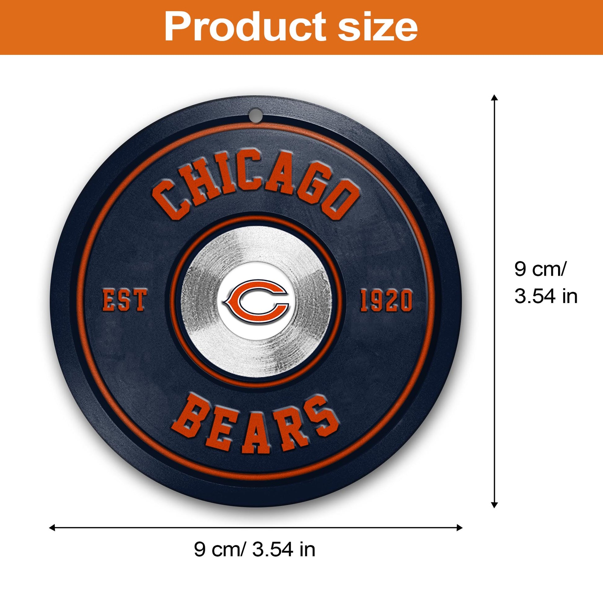Chicago Bears Fitness Circle Aluminium Ornament 2 Side Trending New Arrivals H52883 ETUG311023