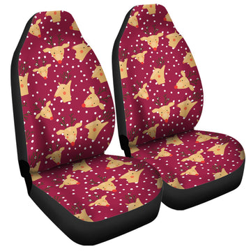 Christmas Deer Pattern Print Universal Fit Car Seat Covers