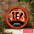 Cincinnati Bengals Circle Aluminium Custom Ornament 2 Side Trending New Arrivals H52912 ETUG311023