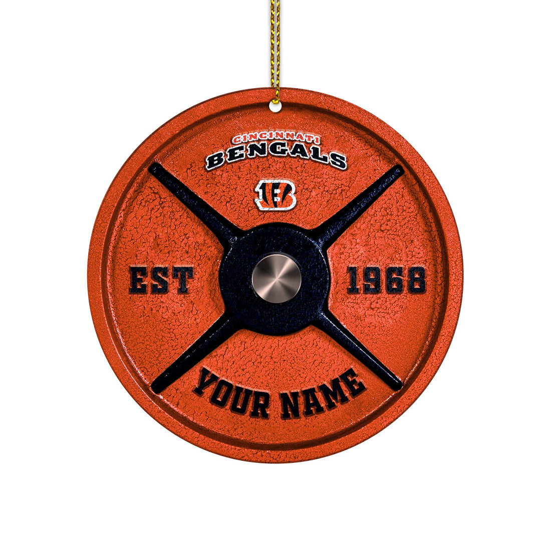 Cincinnati Bengals Fitness Circle Aluminium Custom Ornament 2 Side Trending New Arrivals H52884 ETUG311023