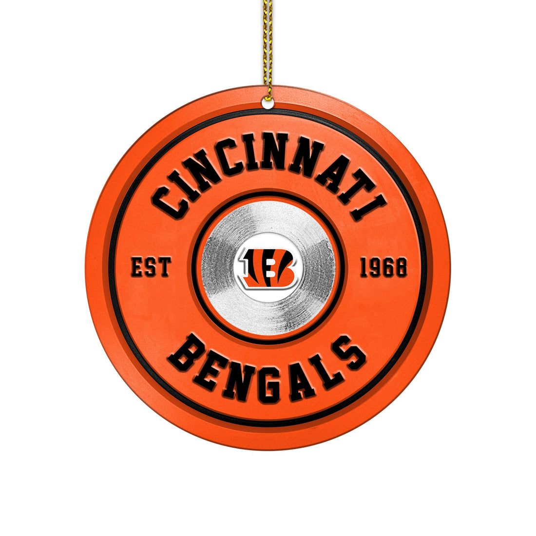 Cincinnati Bengals Fitness Circle Aluminium Ornament 2 Side Trending New Arrivals H52883 ETUG311023