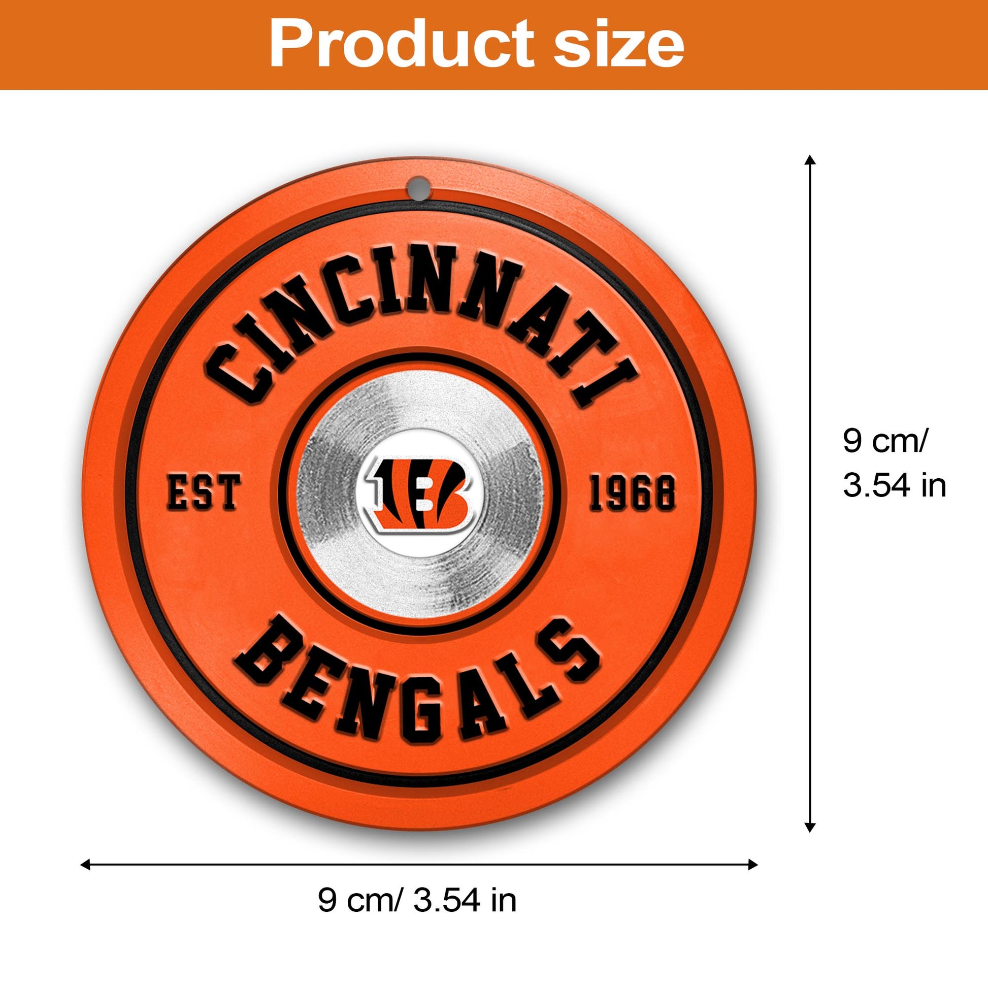 Cincinnati Bengals Fitness Circle Aluminium Ornament 2 Side Trending New Arrivals H52883 ETUG311023
