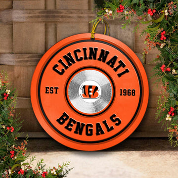 Cincinnati Bengals Fitness Circle Aluminium Ornament 2 Side Trending New Arrivals H52883 ETUG311023