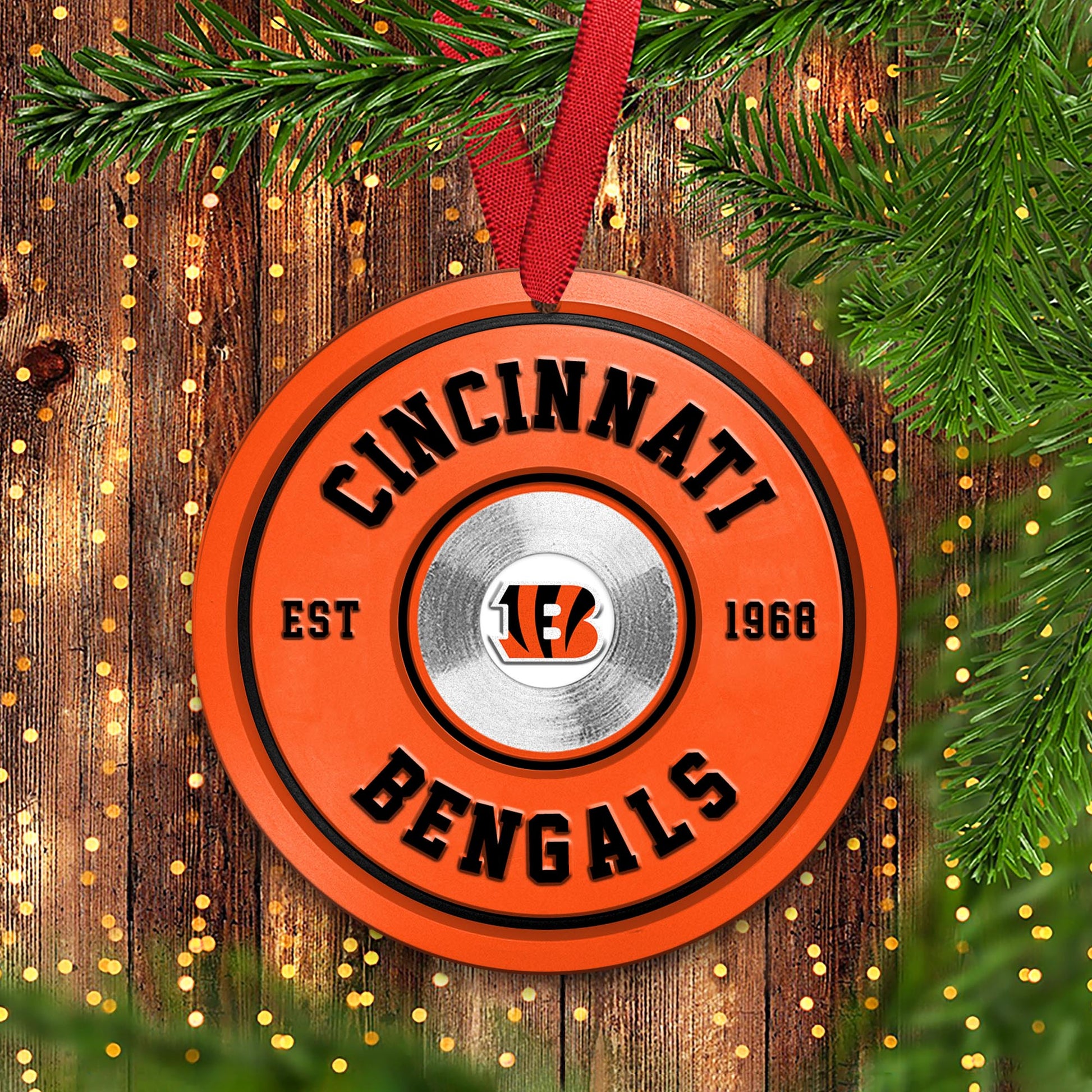 Cincinnati Bengals Fitness Circle Aluminium Ornament 2 Side Trending New Arrivals H52883 ETUG311023