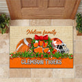 Clemson Tigers Doormat Personalized Your Name, Sport Team Doormat, Christmas Gifts For Football Fan, Home Decor ETHY-52726