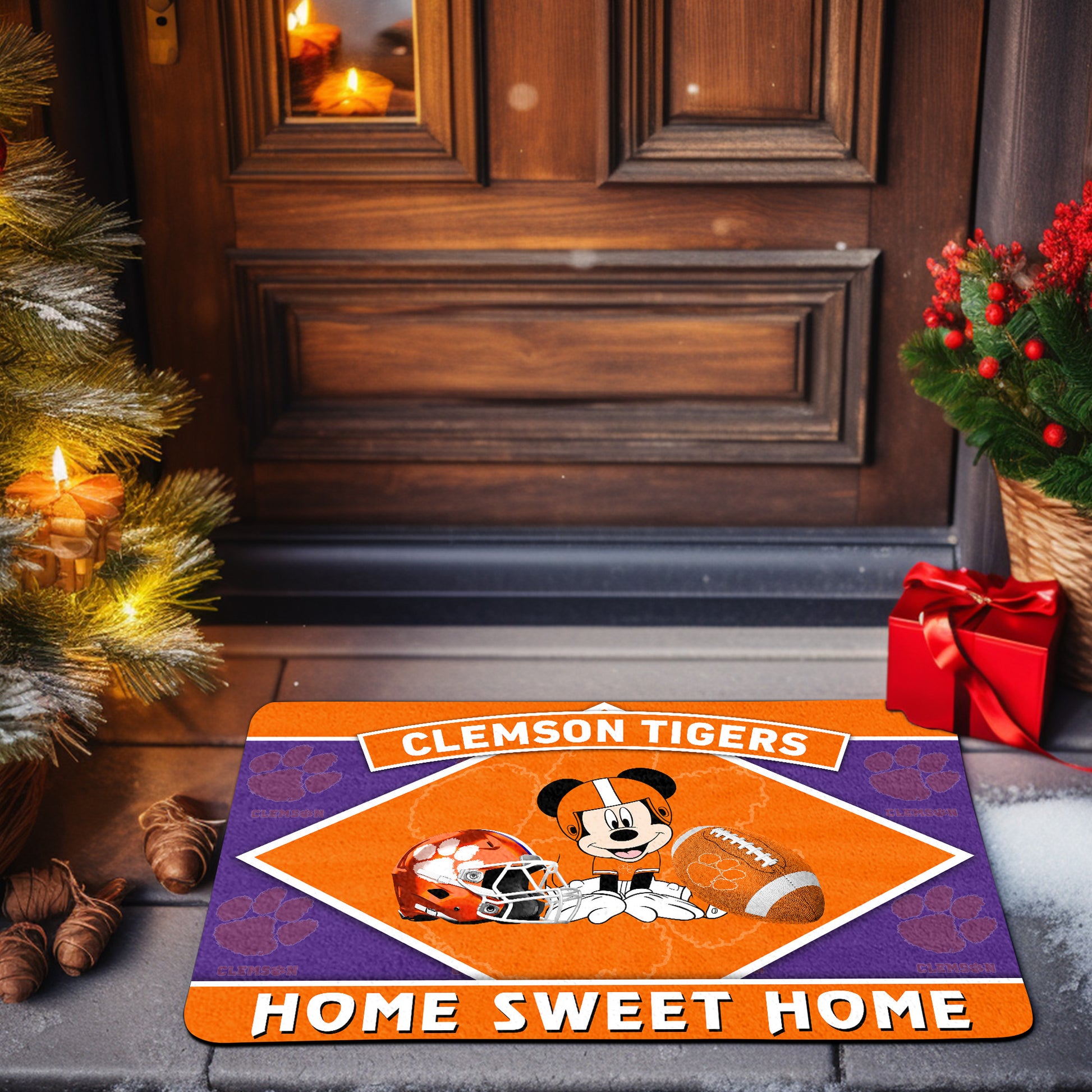 Clemson Tigers Doormat, Sport Team And MK Doormat, FootBall Fan Gifts